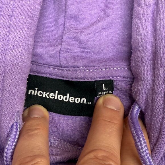 ✅Men L Spongebob Squarepants Bikini Bottom Drivers License Graphic Hoodie Purple - Picture 3 of 11